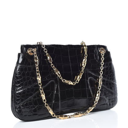 Gucci Crocodile Tom Ford Jeweled Dragon Bag Black 3 of 12