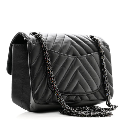 Chanel Aged Calfskin Chevron Quilted 2.55 Reissue Mini Flap So Black 3 of 10
