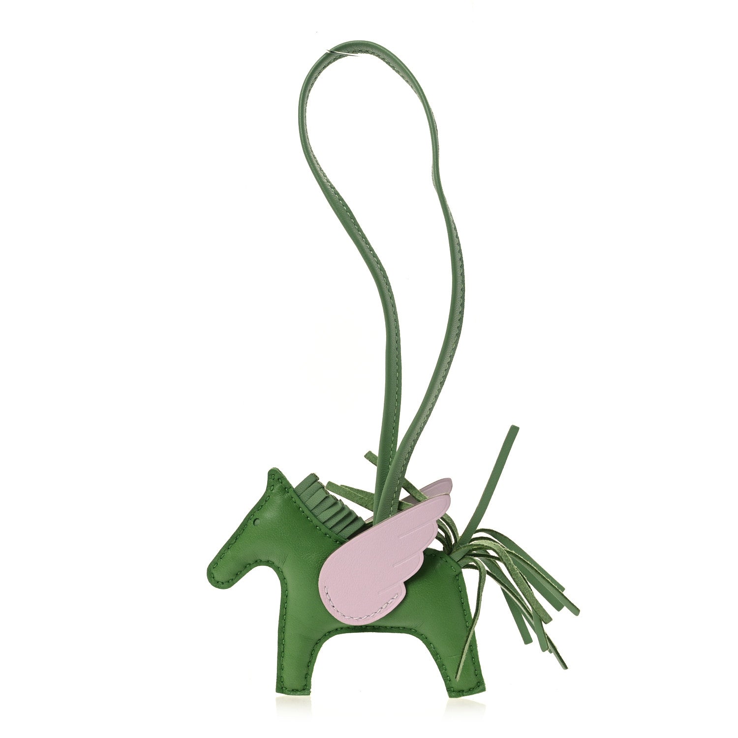 Hermes Milo Lambskin Grigri Rodeo Pegase Horse Bag Charm PM Vert Yucca Vert Criquet Mauve Pale 1 of 4