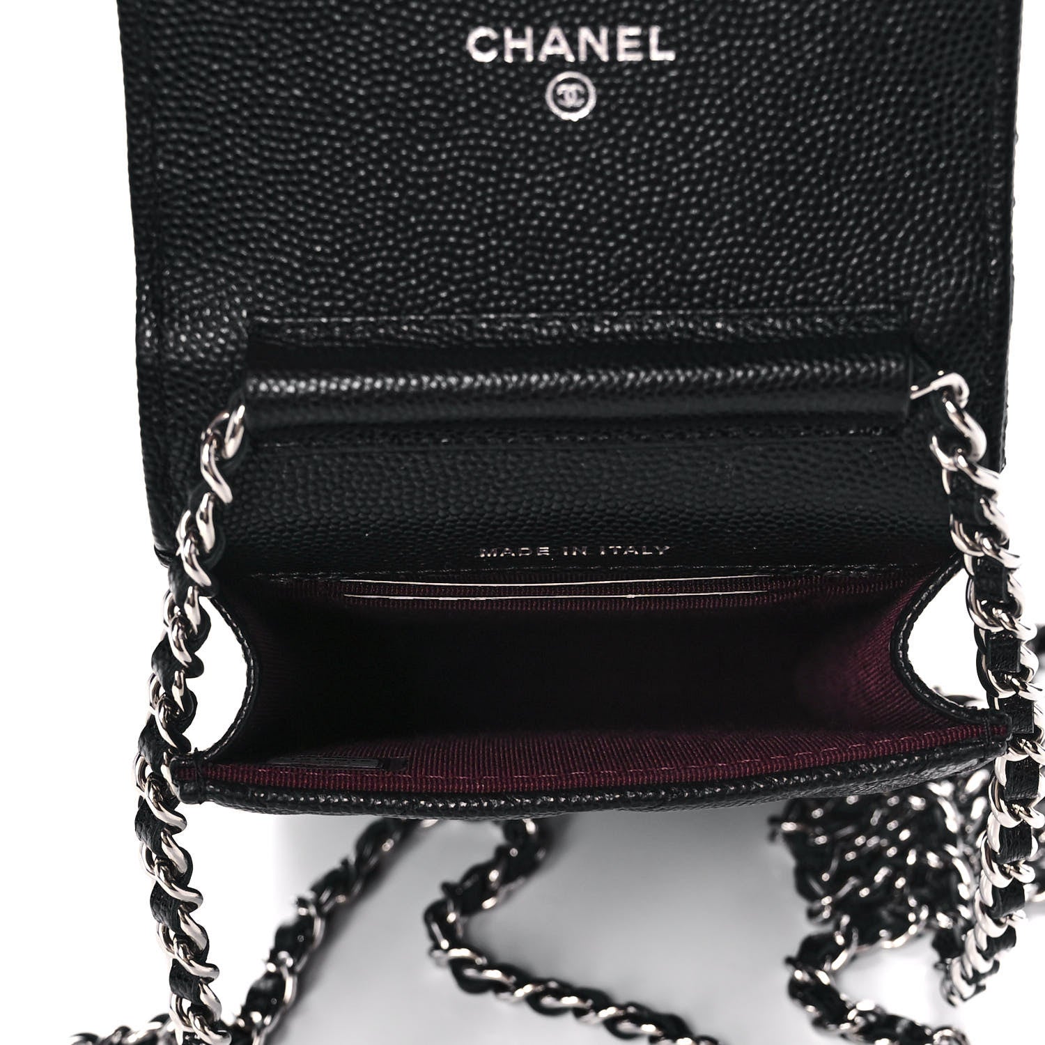 Chanel Caviar Quilted Classic Phone Holder Black 5 of 12