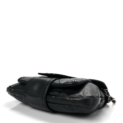 Chanel Glazed Caviar Coco Rider Flap Shoulder Bag Black 8 of 8