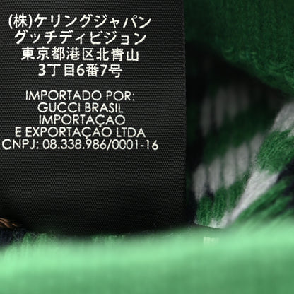 Gucci Wool Tricot Zaggede Beanie Hat M Grass Green Blue 5 of 6