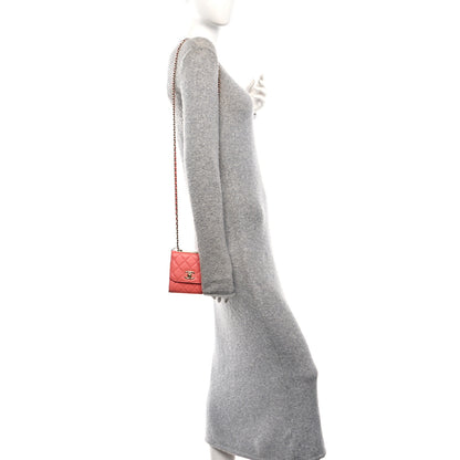 Chanel Lambskin Quilted Mini Trendy CC Clutch With Chain Coral Pink 2 of 10