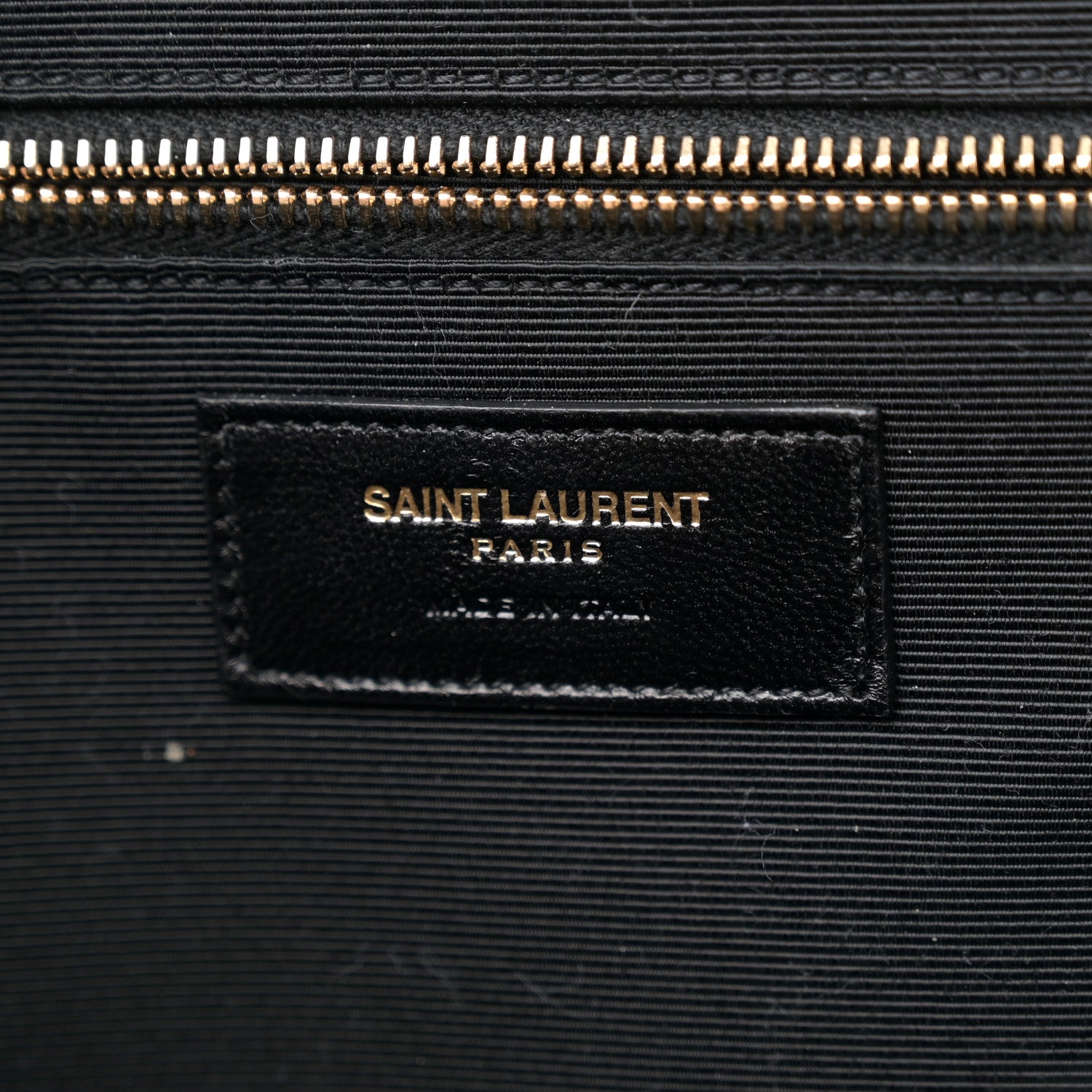 Saint Laurent Grain De Poudre Matelasse Chevron Large Monogram Satchel Black 6 of 10