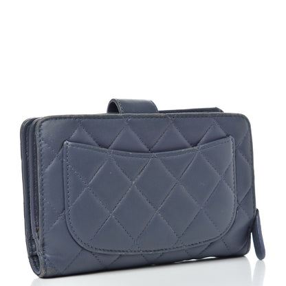 Chanel Lambskin Quilted Zipped Pocket Wallet Lavander 3 of 8