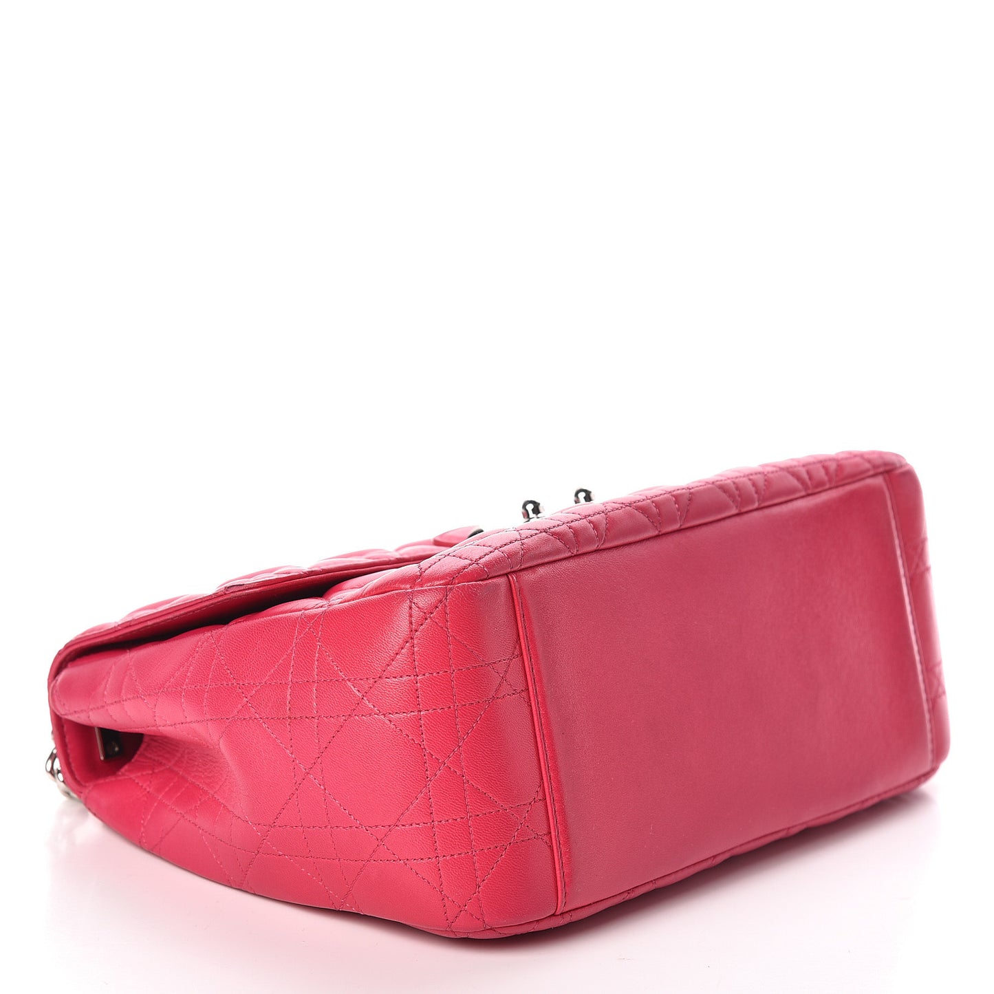 Lambskin Cannage Large Miss Dior Flap Fuchsia