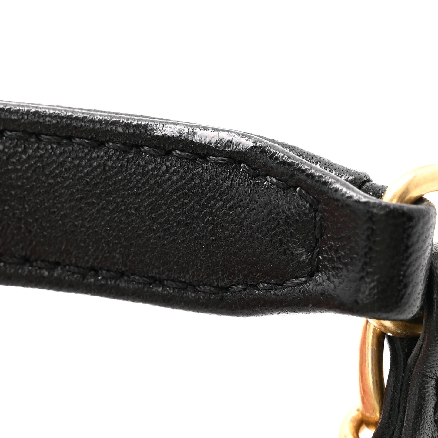Lambskin Plexiglass Quilted Coco Love Flap Black