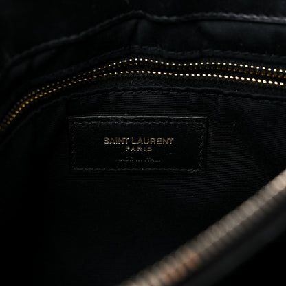 Saint Laurent Calfskin Y Quilted Monogram Medium Loulou Chain Satchel Black 7 of 14