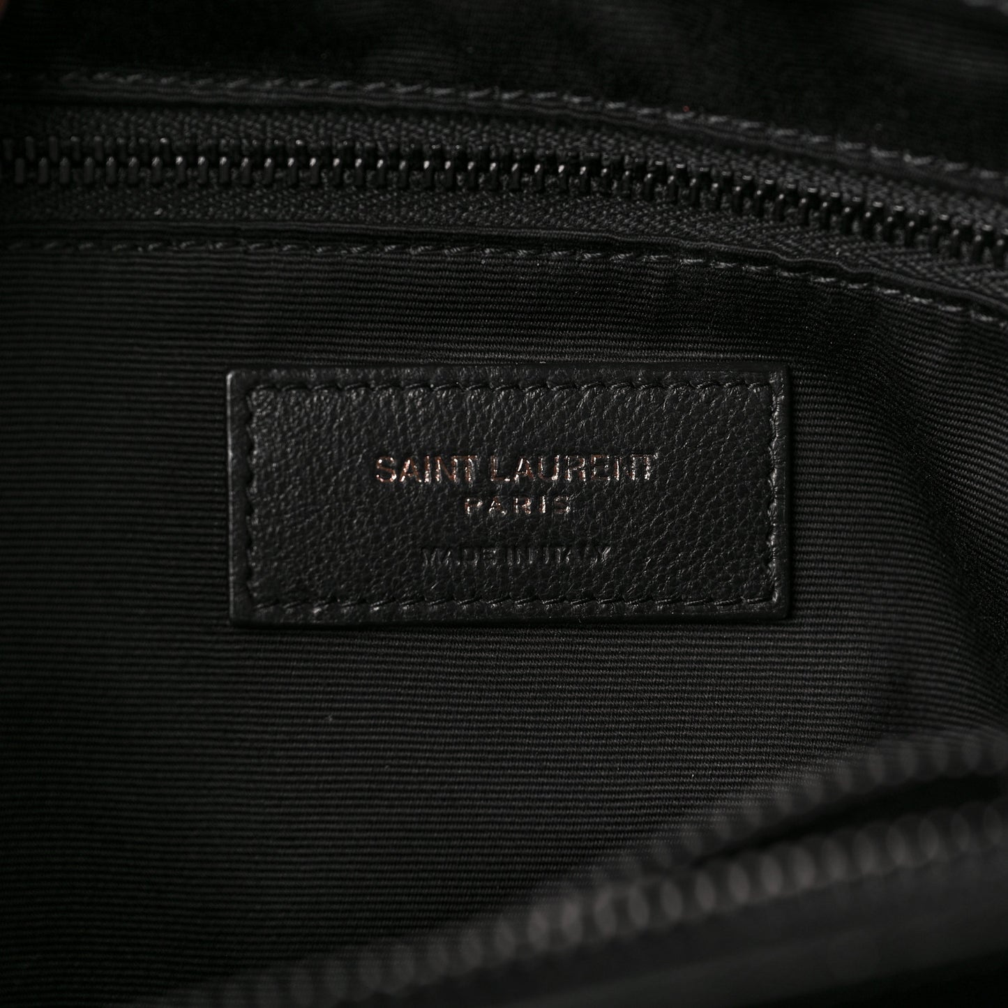 Calfskin Y Quilted Monogram Medium Loulou Chain Satchel Black