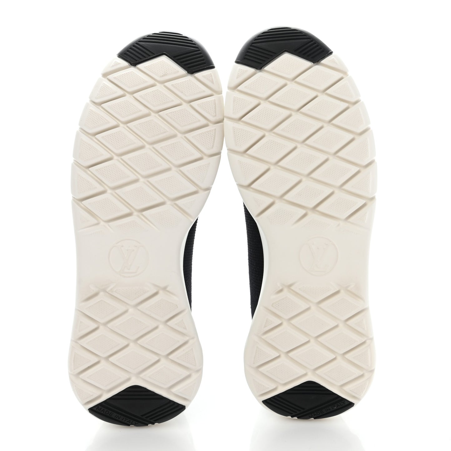 Stretch Fabric LV Black Heart Sock Sneaker 37.5 Black