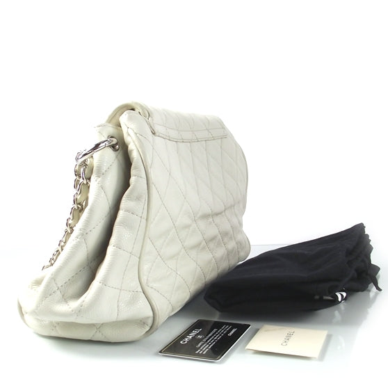 Caviar Timeless Accordian Flap White