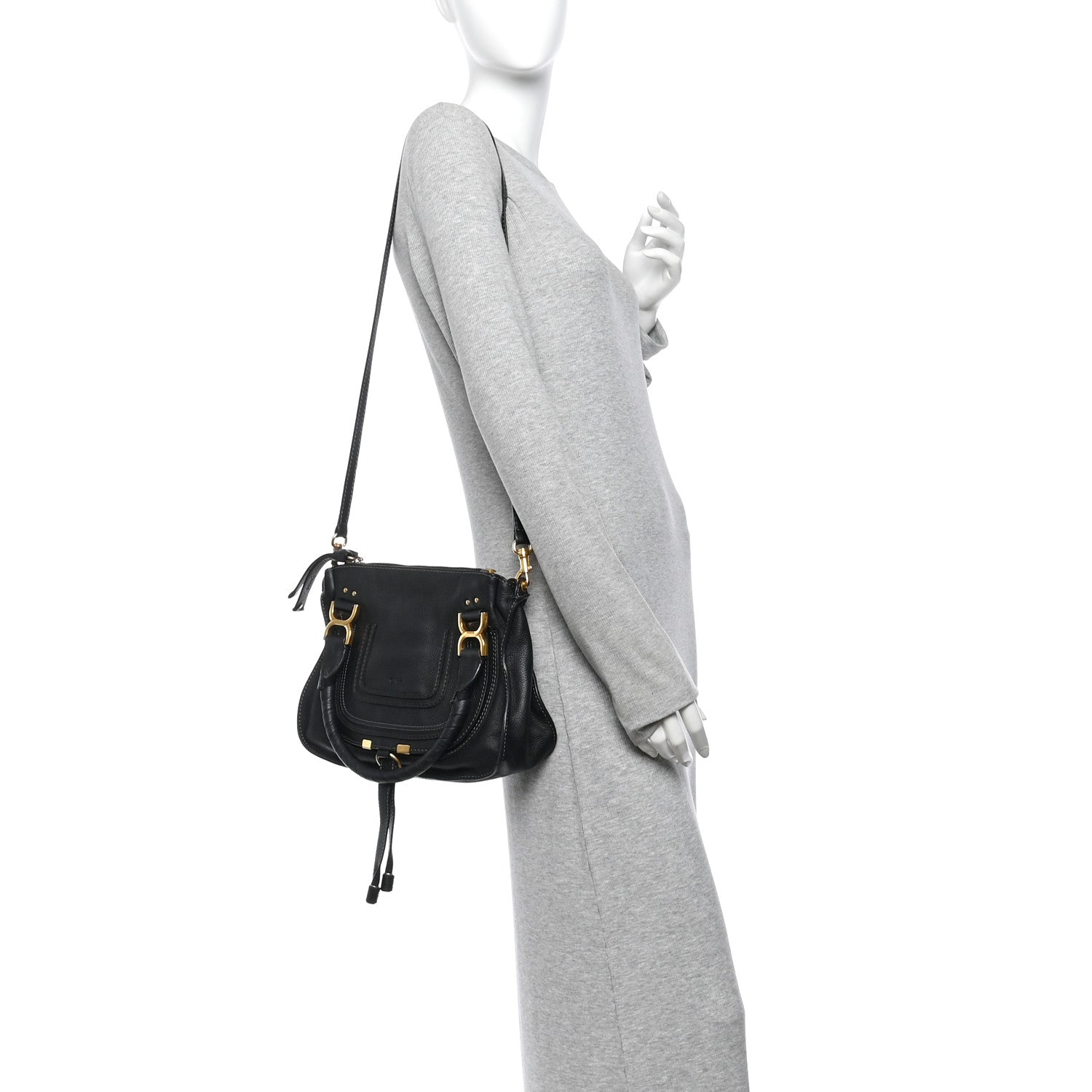 Chloe Calfskin Small Marcie Satchel Black 2 of 9