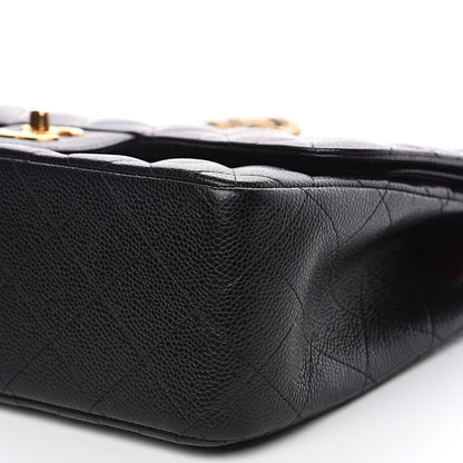 Chanel Caviar Quilted Jumbo Double Flap Black 15 of 16