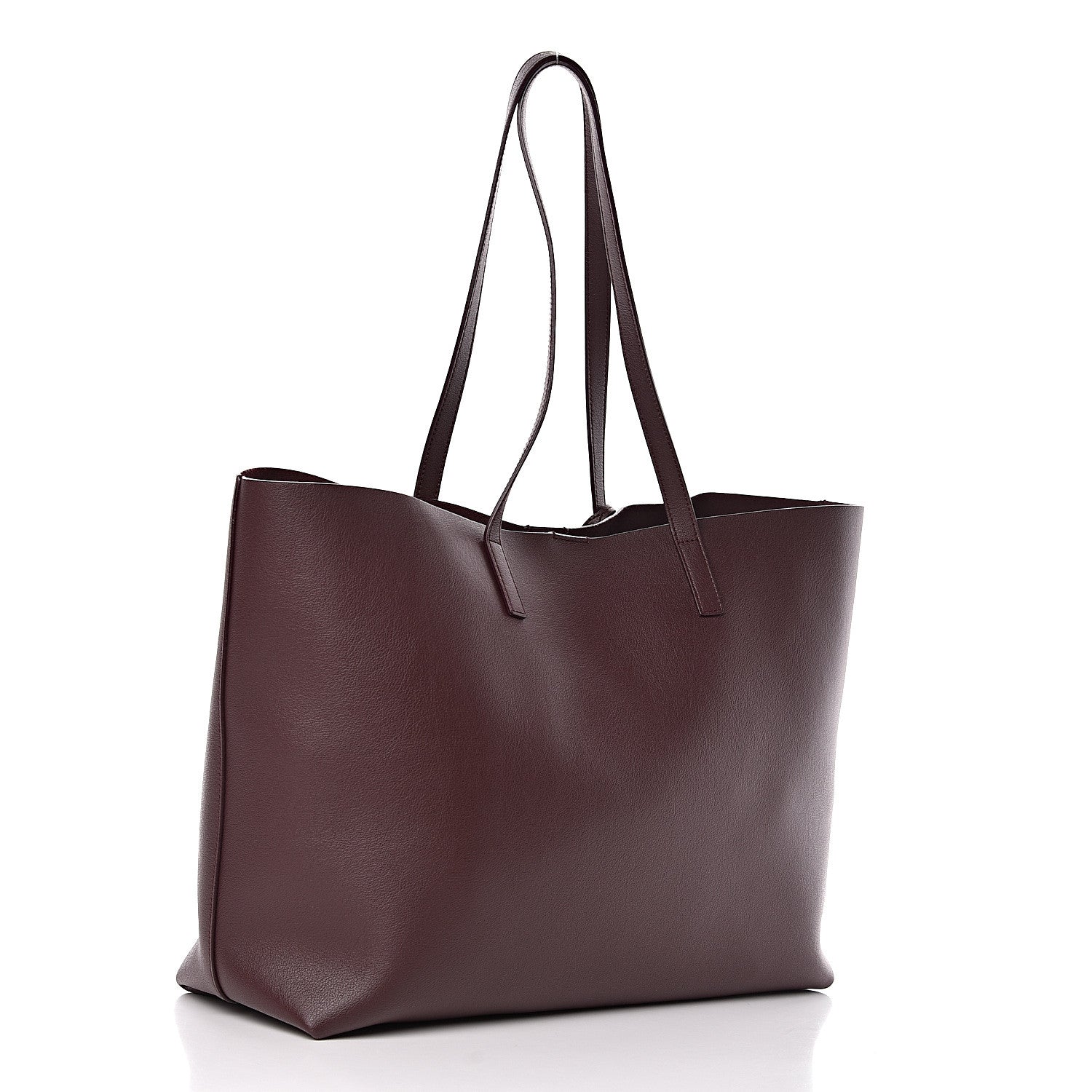 Saint Laurent Calfskin Large Shopping Tote Bordeaux 4 of 11