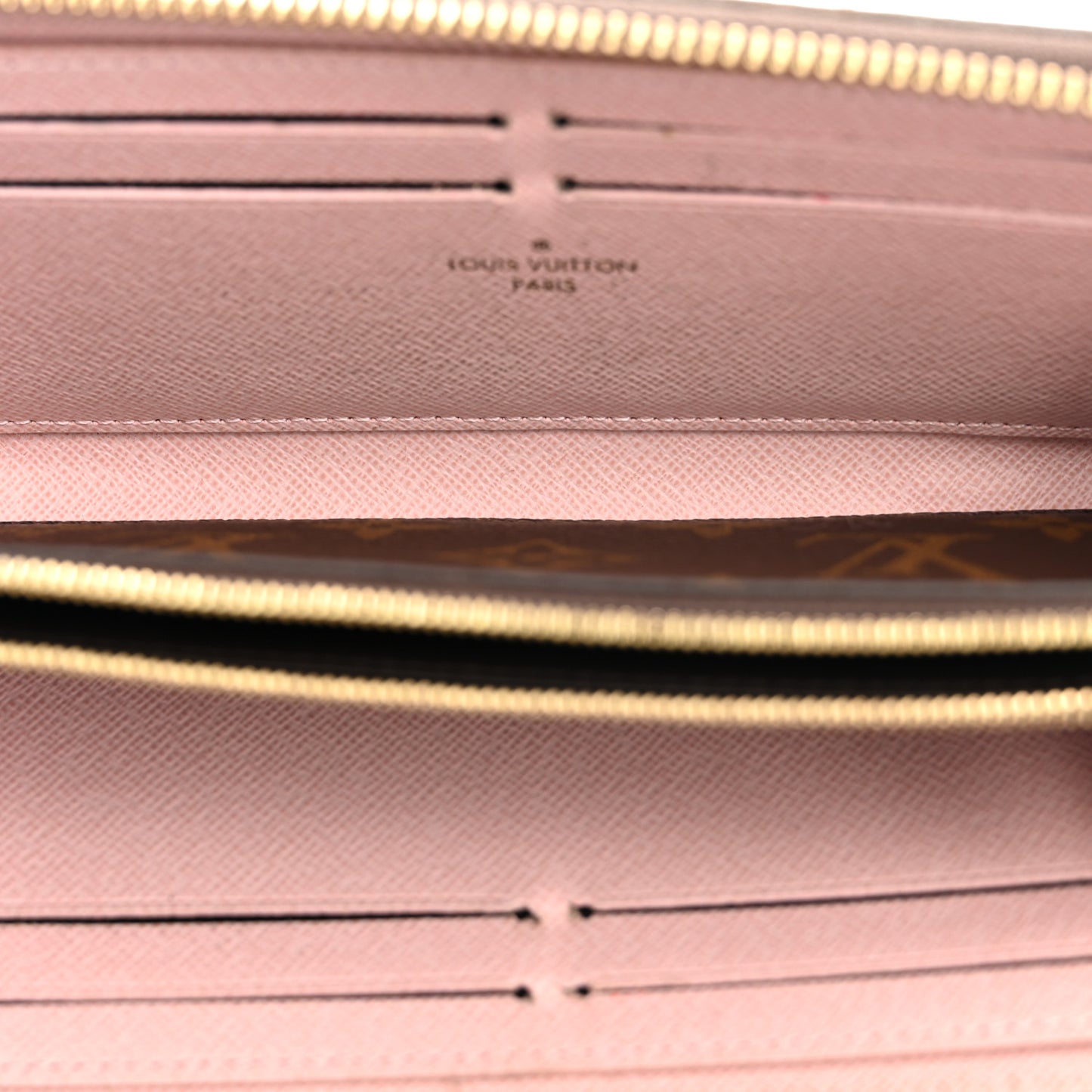 Monogram Clemence Wallet Rose Ballerine