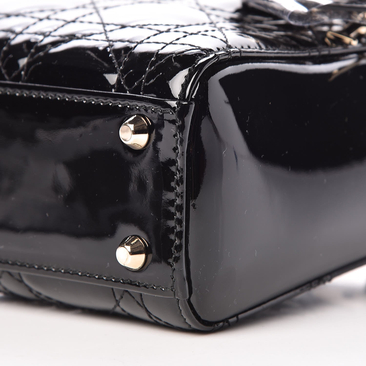 Christian Dior Patent Cannage Mini Lady Dior Black 8 of 9