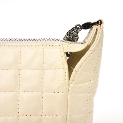 Chanel Lambskin Square Quilted Double Chain Bag White 11 of 12