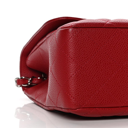 Chanel Caviar Quilted Jumbo Single Flap Red 5 of 9