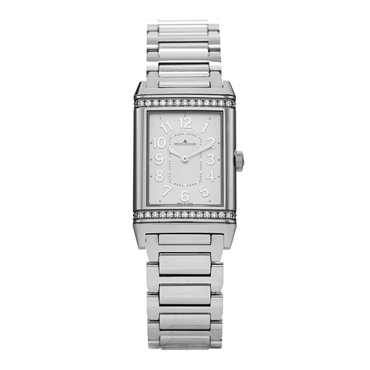 Stainless Steel Diamond 24mm Ultra Thin Reverso Manual Winding Watch Q3208121