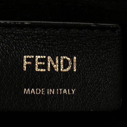 Fendi Chenille Vitello King Plexiglass FF Mini By The Way Top Handle Boston Bag Blue Black 6 of 10