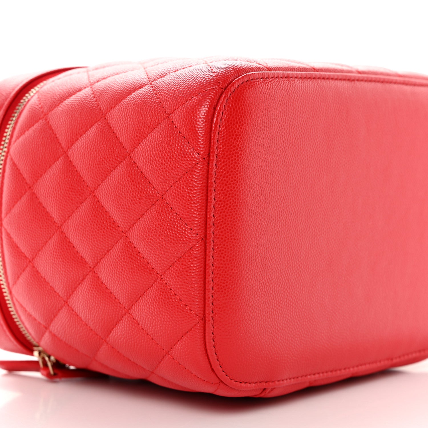 Chanel Caviar Quilted Large Vanity Pouch Red 9 of 11