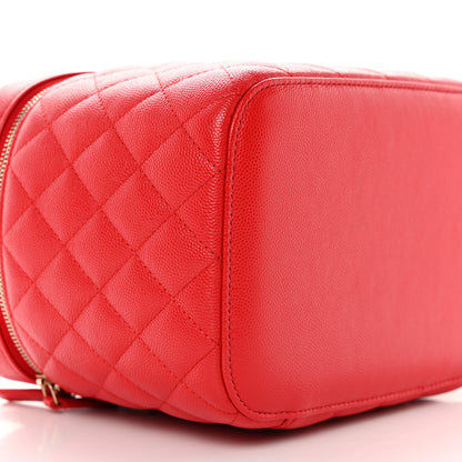 Chanel Caviar Quilted Large Vanity Pouch Red 9 of 11