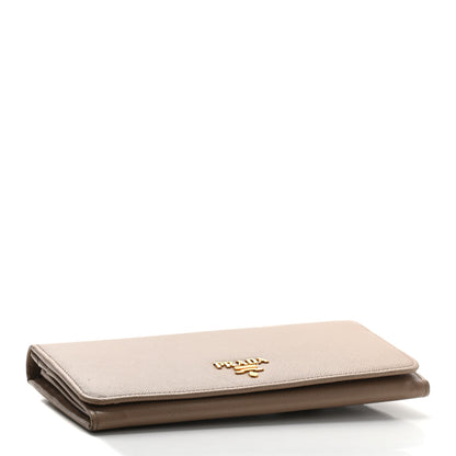 Prada Saffiano Metal Continental Flap Wallet Cammeo 4 of 8
