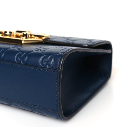 Gucci Guccissima Small Padlock Shoulder Bag Blue Agata 9 of 9