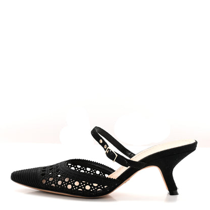 Christian Dior Fabric Cannage Pumps 36.5 Black 1 of 8