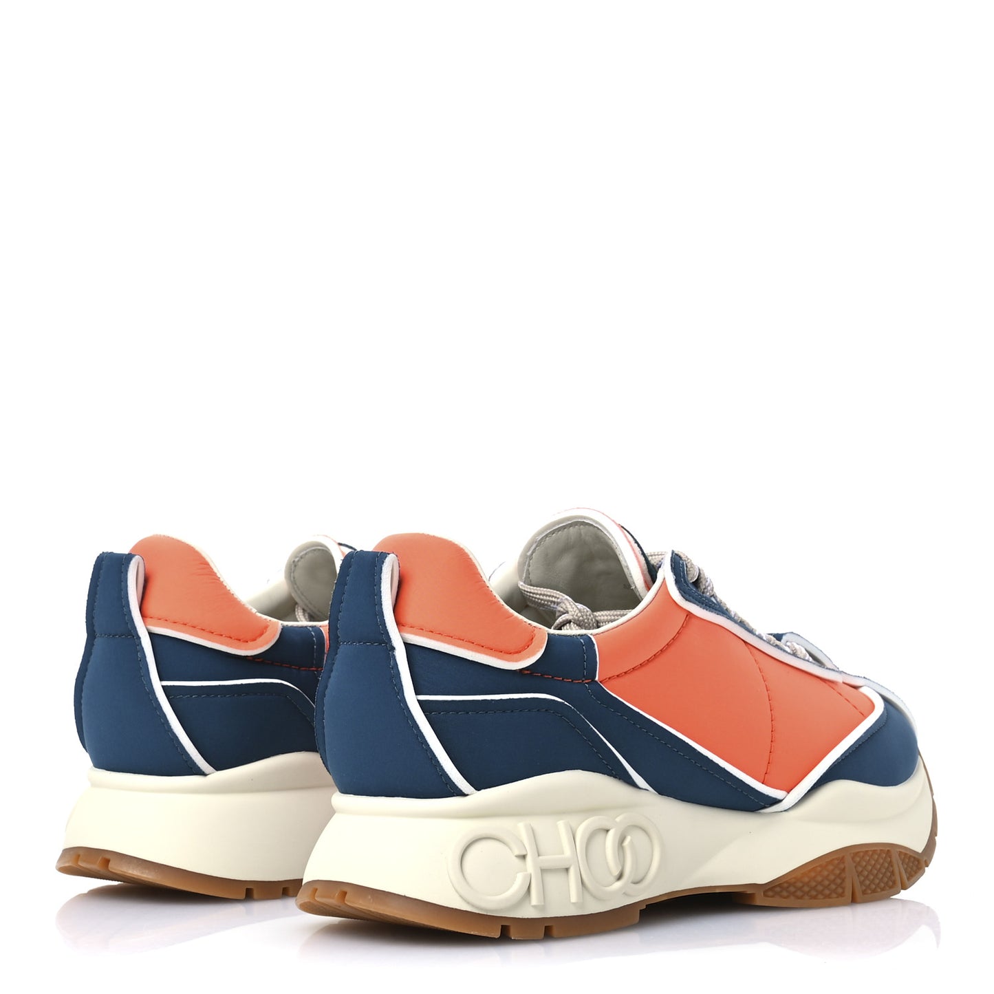 Calfskin Neoprene Raine Sneakers 40.5 Lava Teal