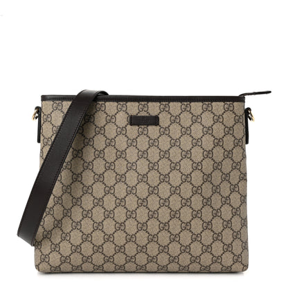 Gucci GG Plus Monogram Medium Flat Messenger Bag Dark Brown 1 of 10
