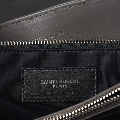 Saint Laurent Calfskin Y Quilted Monogram Medium Loulou Chain Satchel Earth 7 of 14