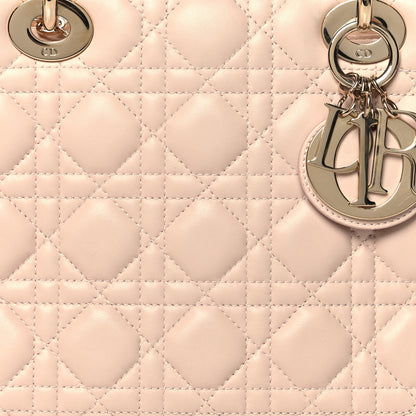 Christian Dior Lambskin Cannage Medium Lady Dior Light Pink 7 of 11