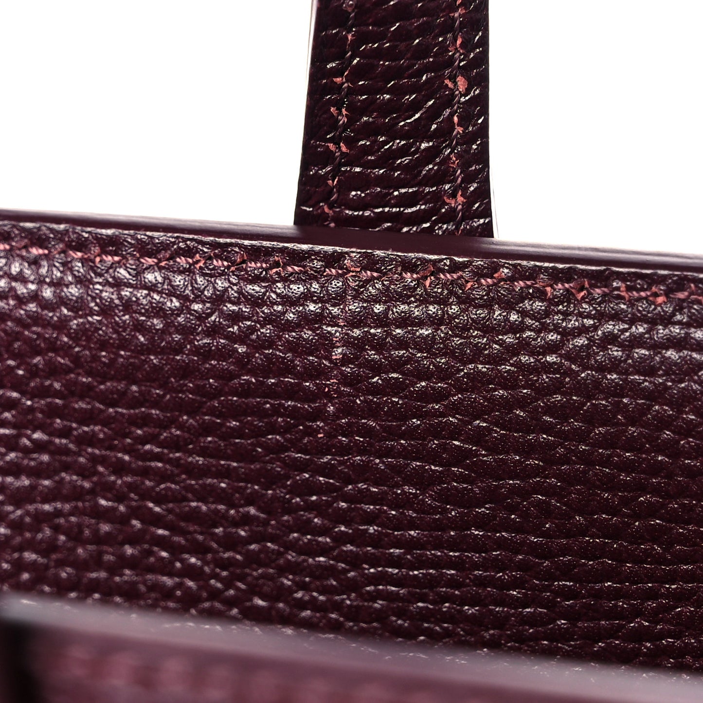 Grainy Calfskin House Check Small Banner Tote Mahogany Red