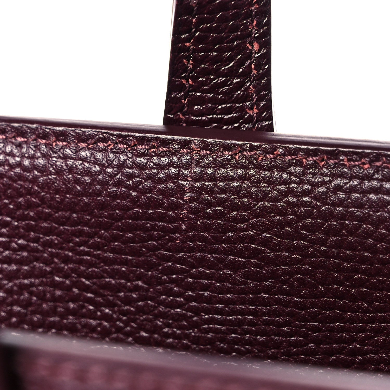 Burberry Grainy Calfskin House Check Small Banner Tote Mahogany Red 12 of 13