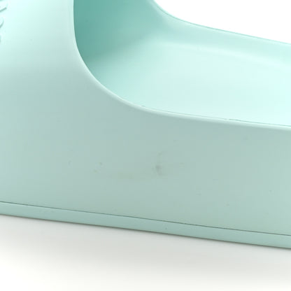 Balenciaga Rubber Womens Chunky Slide Sandals 38 Green Aqua 8 of 9