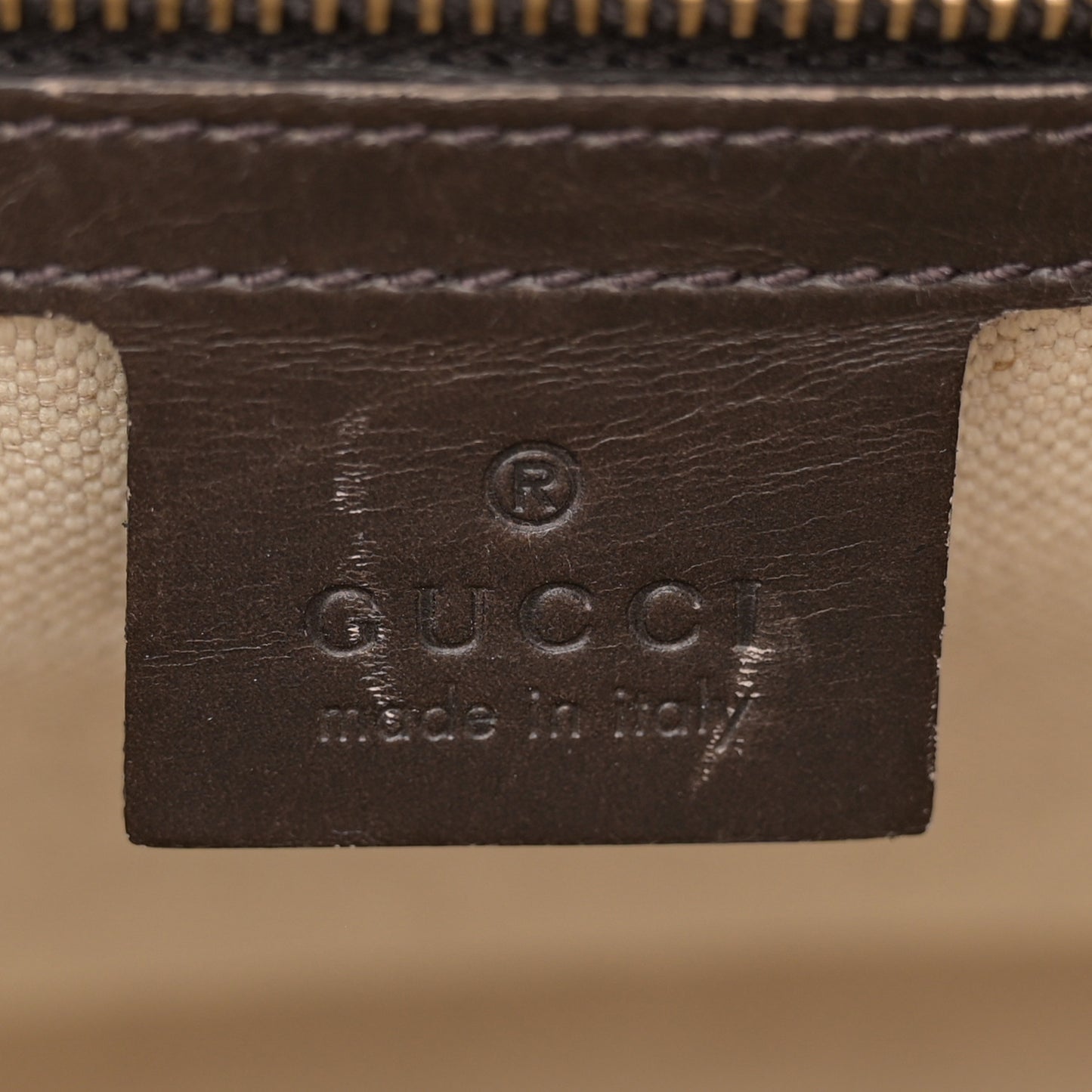 Monogram Selleria Calfskin Vintage Web Medium Boston Beige Ebony Cocoa