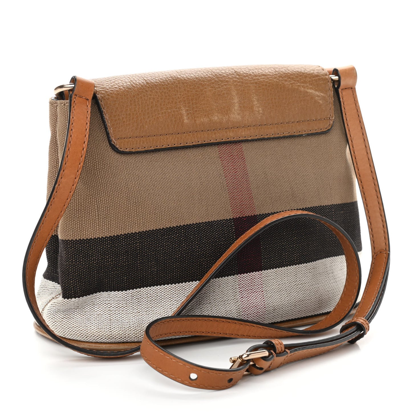 Canvas Mega Check Crossbody Brown