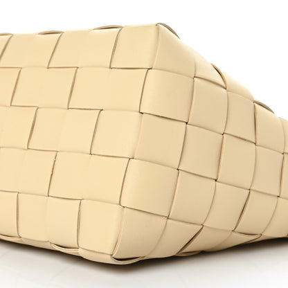 Bottega Veneta Lambskin Maxi Intrecciato Bowling Cassette Shoulder Bag Porridge 8 of 8