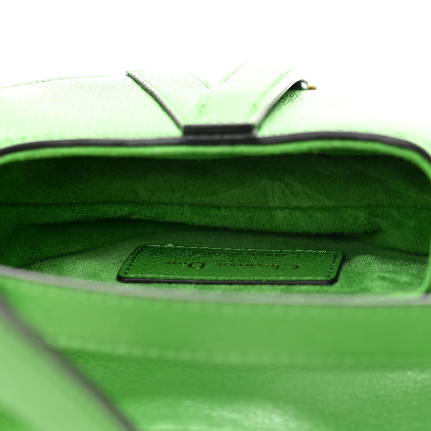 Christian Dior Goatskin Micro Saddle Bag Green 5 of 9