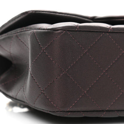Chanel Iridescent Lambskin Quilted Mini Top Handle Rectangular Flap Burgundy 9 of 10