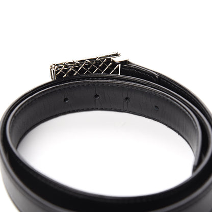 Chanel Calfskin Flap Bag Belt 75 30 Black 4 of 8