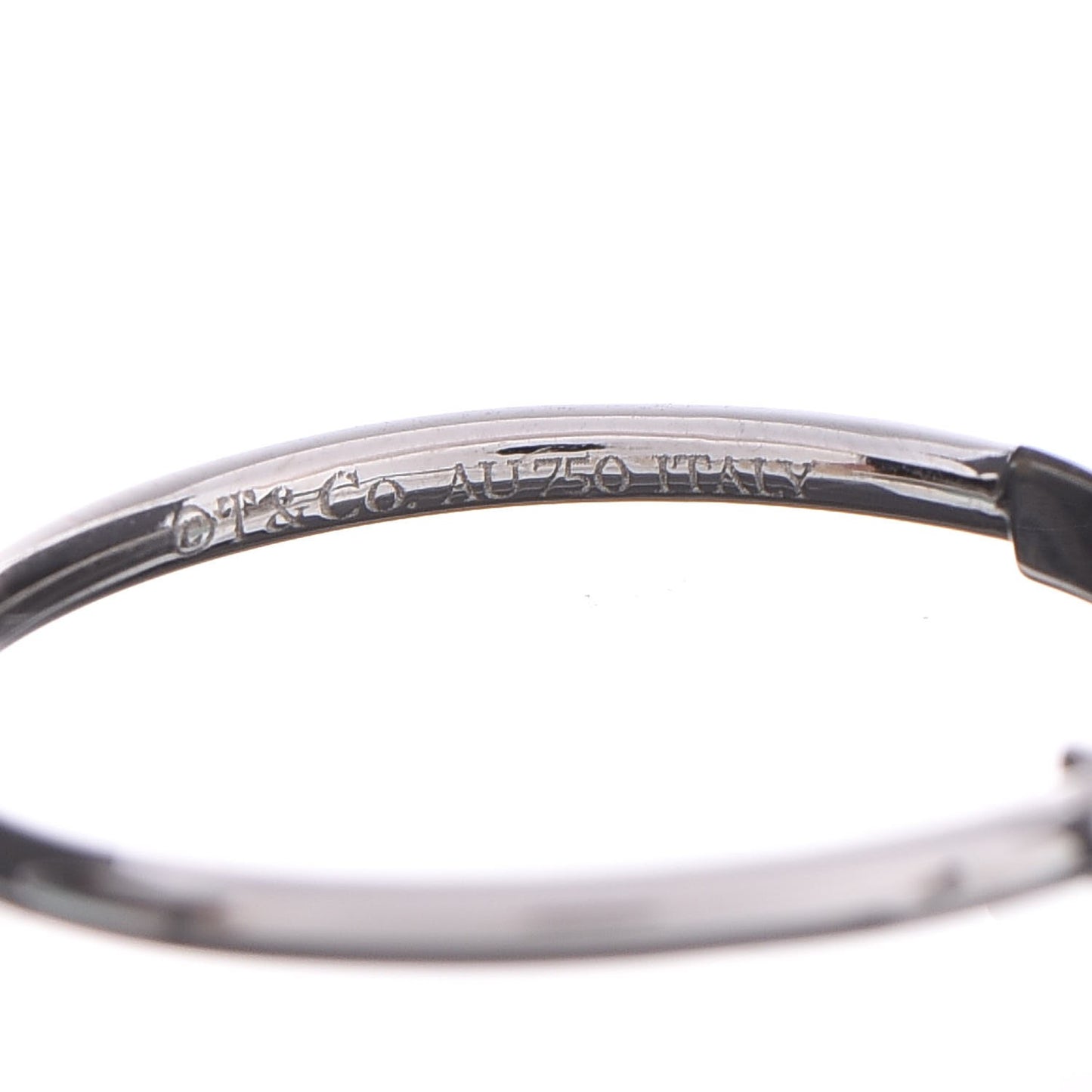 18K White Gold Diamond T Wire Ring 60 9.25