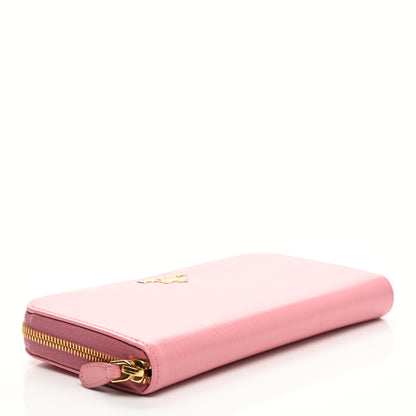 Prada Vitello Move Zip Around Wallet Petalo 4 of 9