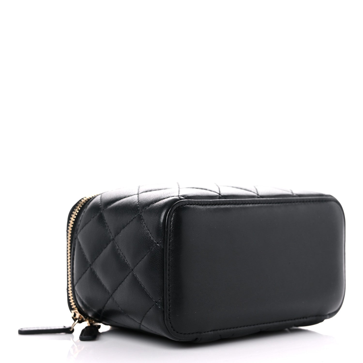 Chanel Lambskin Quilted Small Vanity Case With Chain Black 4 of 9