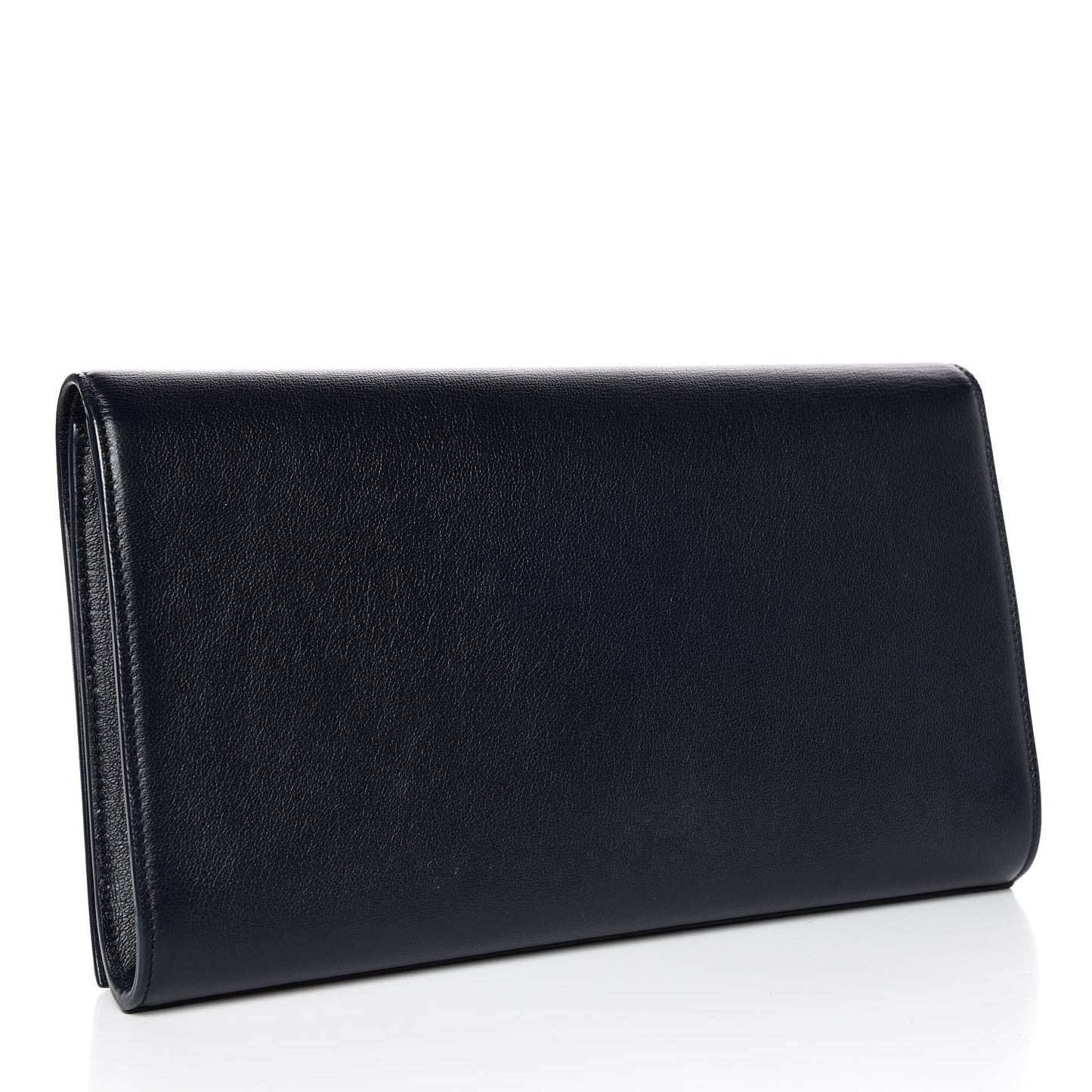 Calfskin Large Belle De Jour Clutch Deep Marine