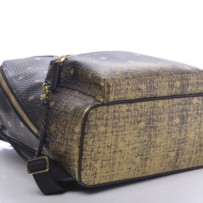 MCM Gradation Visetos Medium Backpack Black Gold 10 of 11