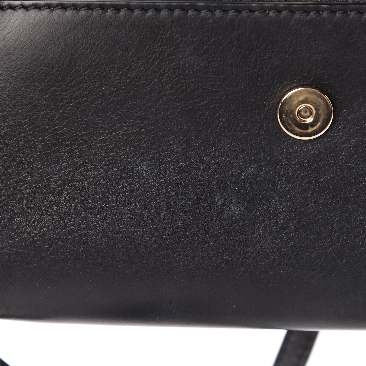 Suede Calfskin Mini Faye Shoulder Bag Black