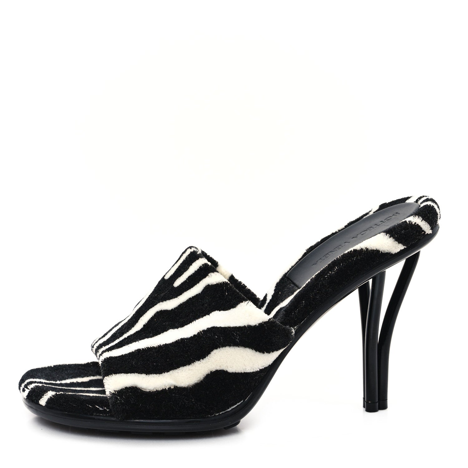 Bottega Veneta Microfiber Stretch Multi Strap 90mm Sandals 39.5 White Zebra 1 of 8