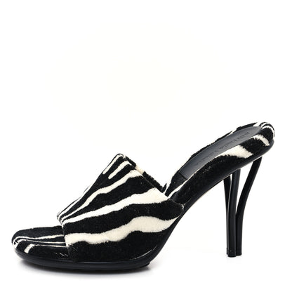 Bottega Veneta Microfiber Stretch Multi Strap 90mm Sandals 39.5 White Zebra 1 of 8